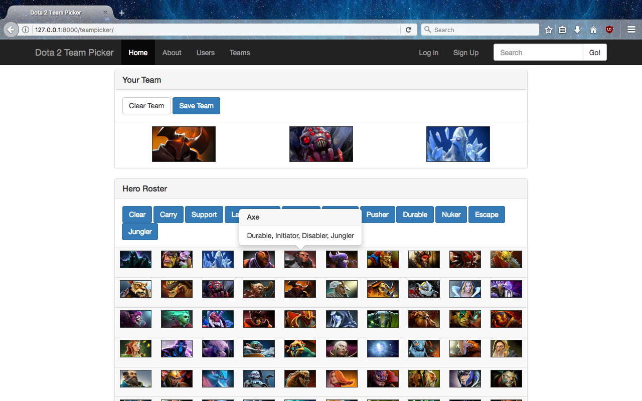 Dota 2 Team Picker