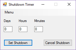 Shutdown Timer